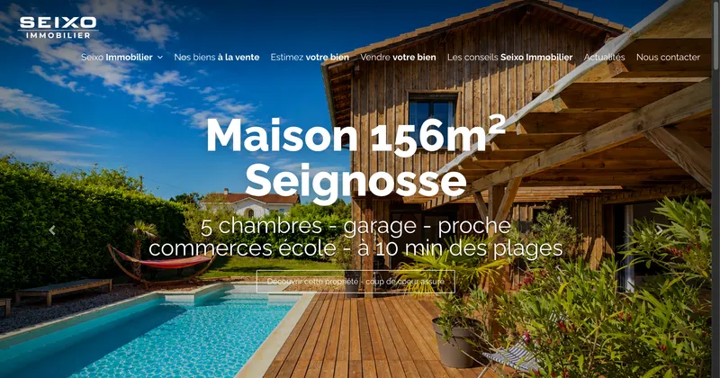 Capture du site seixo-immobilier.fr